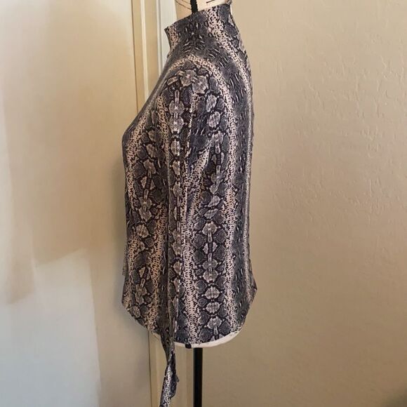 Rebecca Taylor Snake Print Design Top Animal Print Mob Wife Modern Boho - Picture 2 of 9